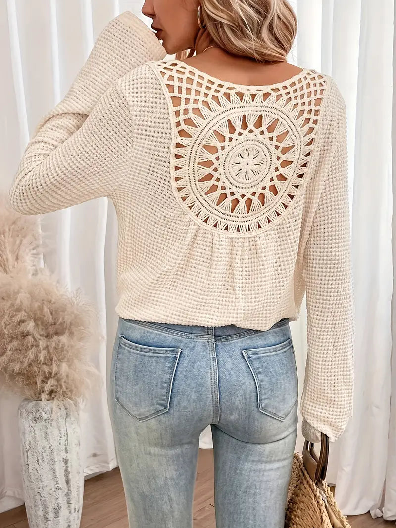Style | Trendy Knit Sweater with Unique Back