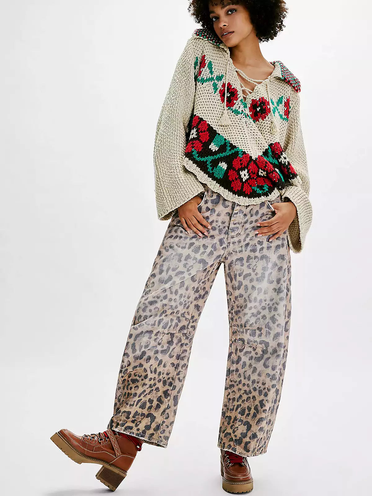 Leopard Print Jeans