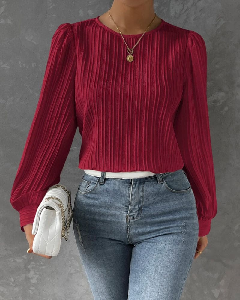 By Olivia | Women's Blouse with Lantern Sleeves
