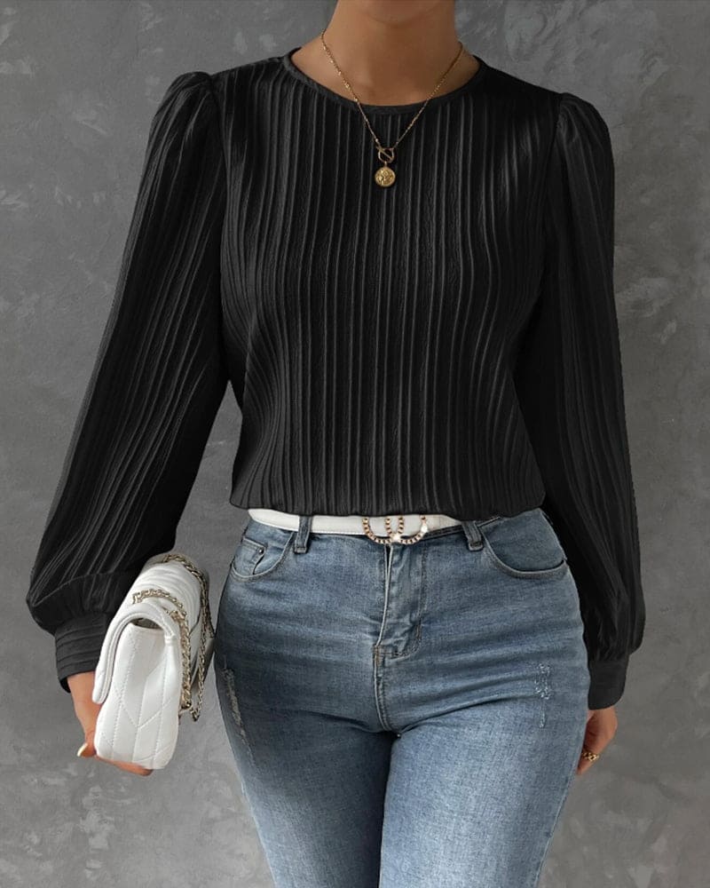 By Olivia | Women's Blouse with Lantern Sleeves