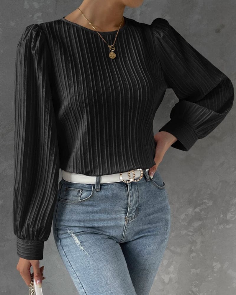 By Olivia | Women's Blouse with Lantern Sleeves