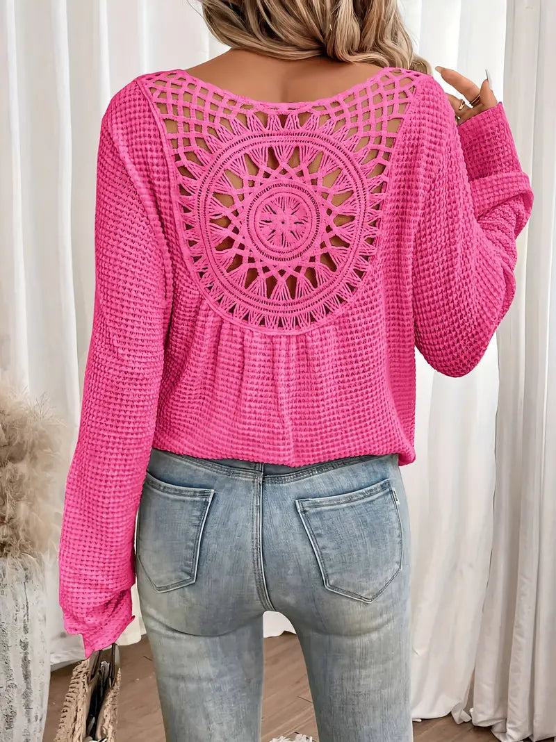 Style | Trendy Knit Sweater with Unique Back