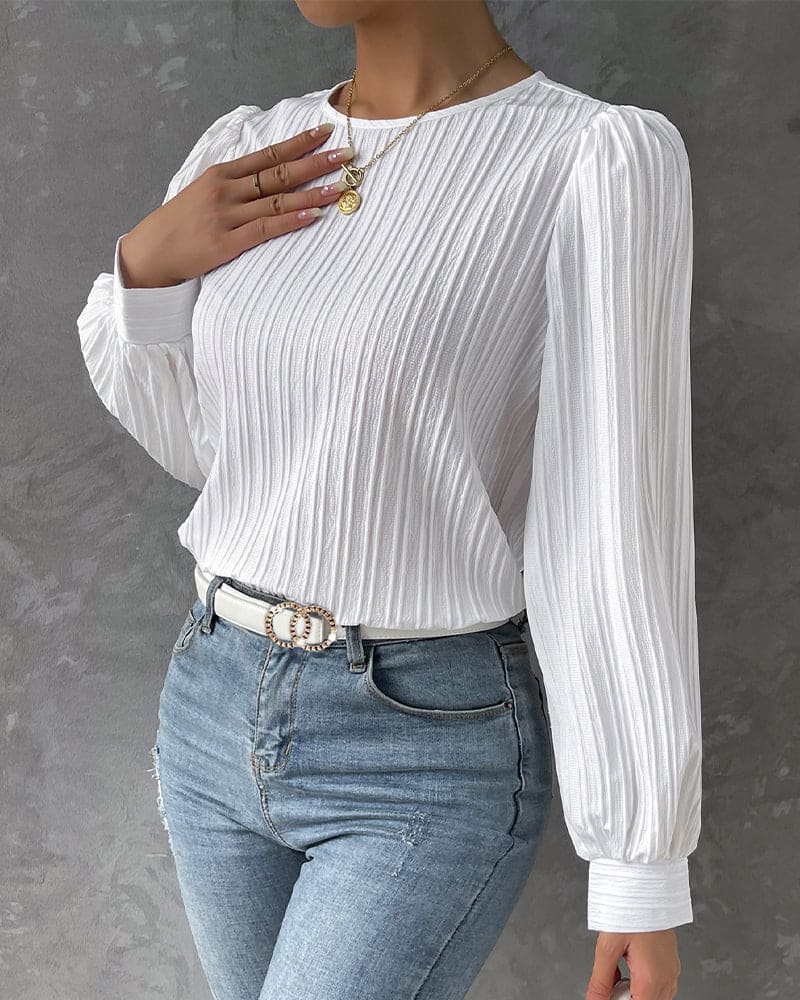 By Olivia | Women's Blouse with Lantern Sleeves