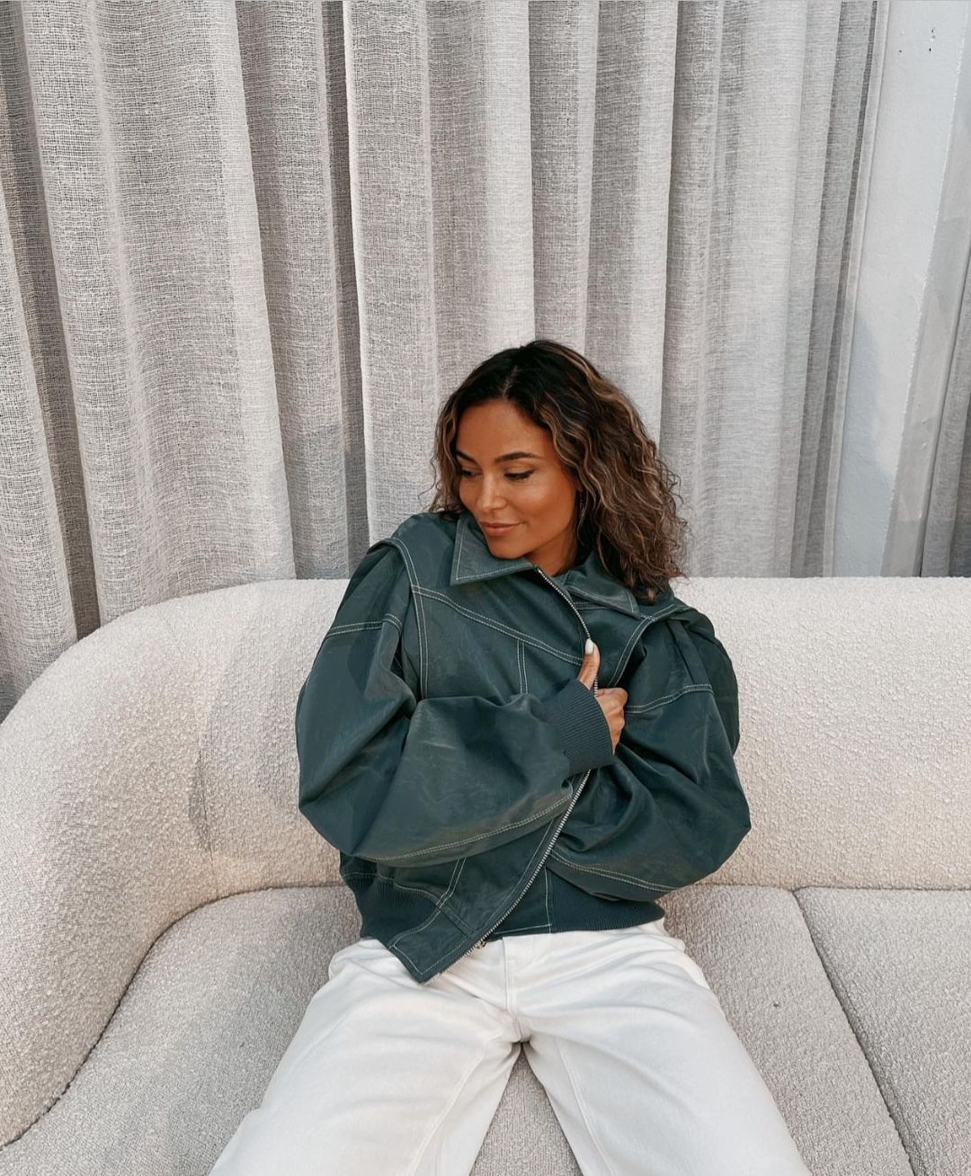Rosie | Leather Bomber Jacket