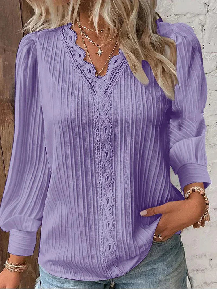 Emma | Blouse with Lace Details