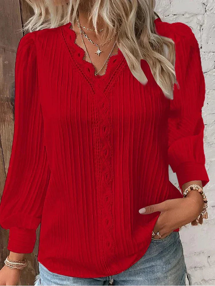 Emma | Blouse with Lace Details