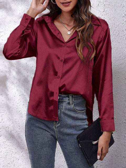 Emersyn | Silk Long Sleeve Shirt
