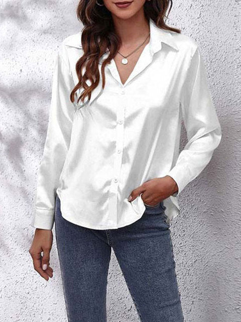Emersyn | Silk Long Sleeve Shirt