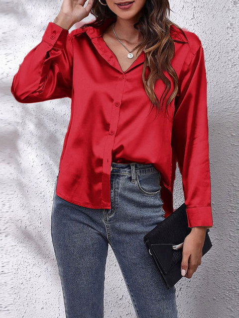 Emersyn | Silk Long Sleeve Shirt