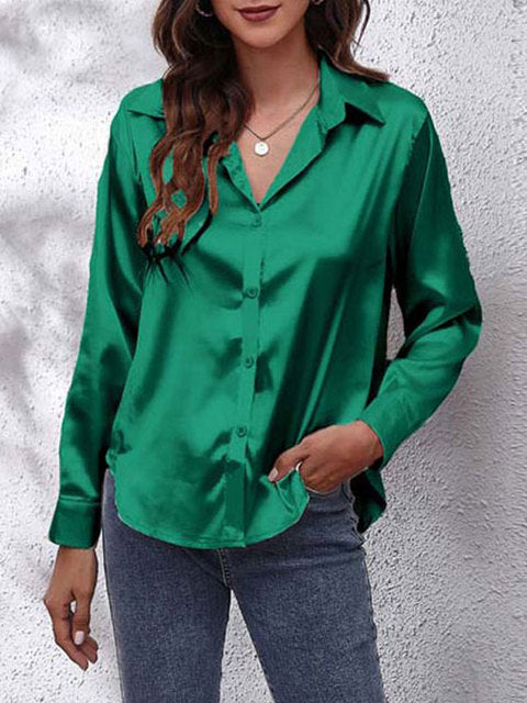 Emersyn | Silk Long Sleeve Shirt