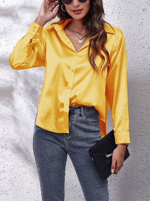 Emersyn | Silk Long Sleeve Shirt