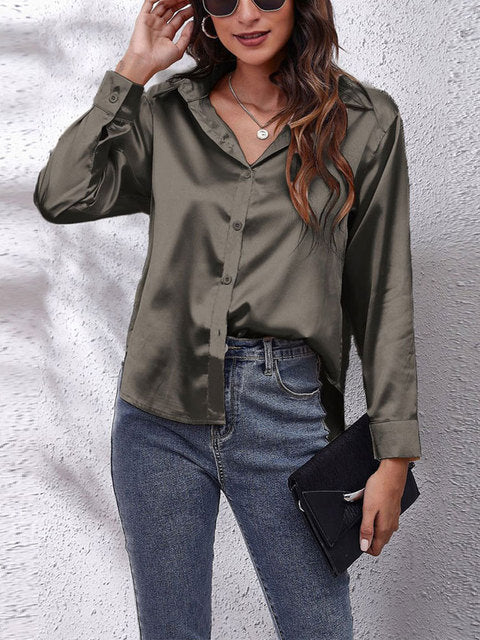 Emersyn | Silk Long Sleeve Shirt
