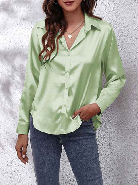 Emersyn | Silk Long Sleeve Shirt