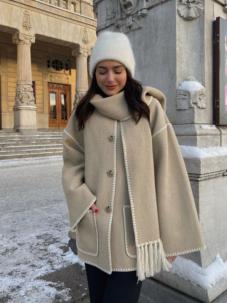 Claire | Coat with Scarf