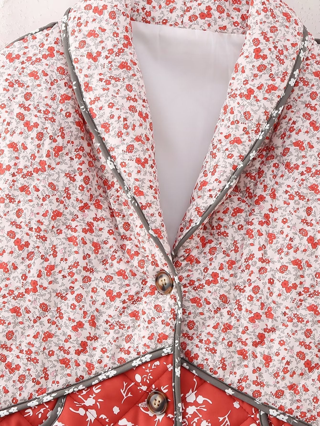 Belle | Padded jacket with floral print