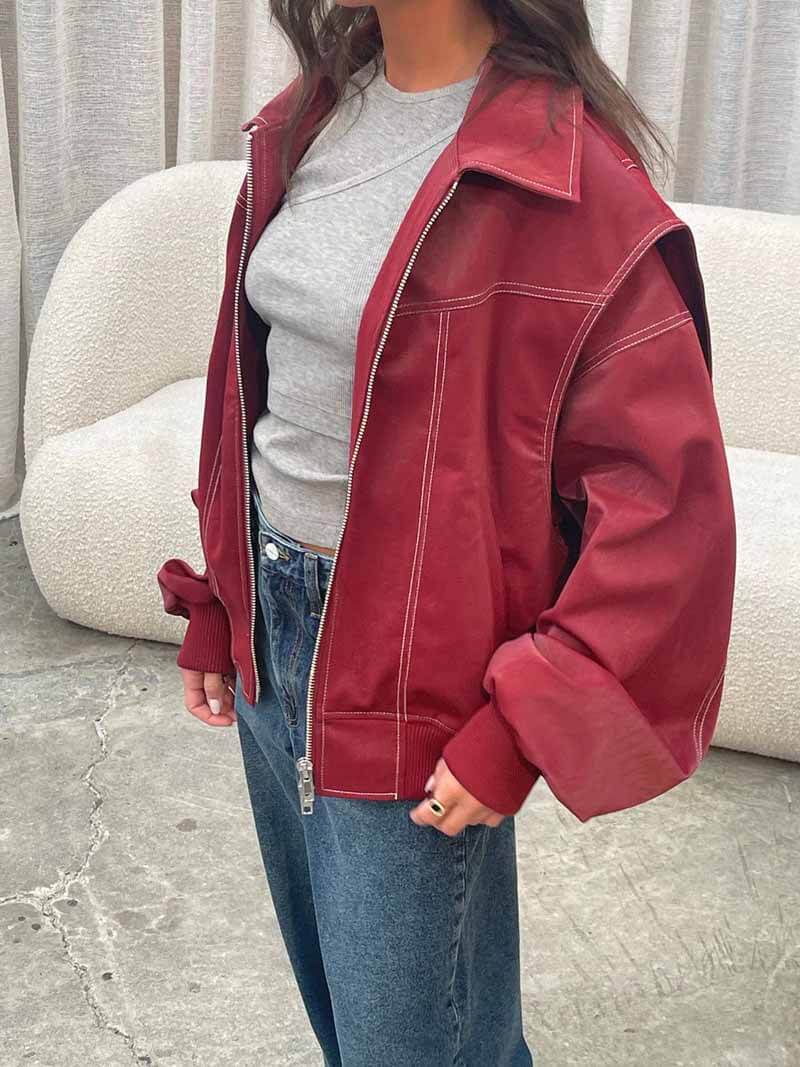 Rosie | Leather Bomber Jacket