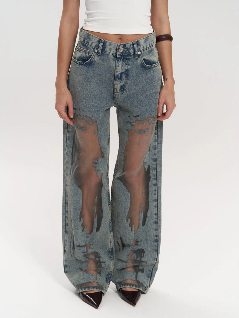 Trixie | Blue Transparent Jeans
