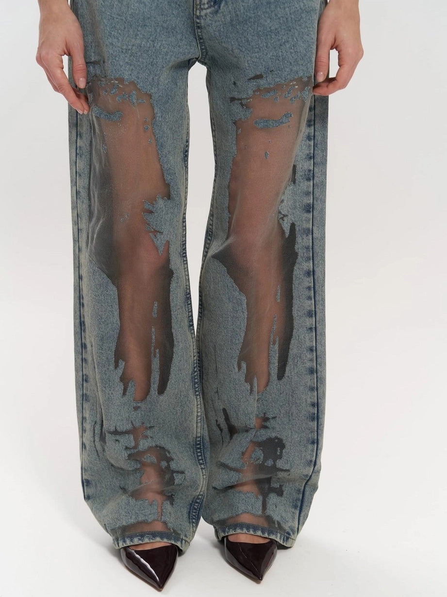 Trixie | Blue Transparent Jeans