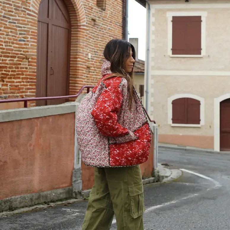 Belle | Padded jacket with floral print