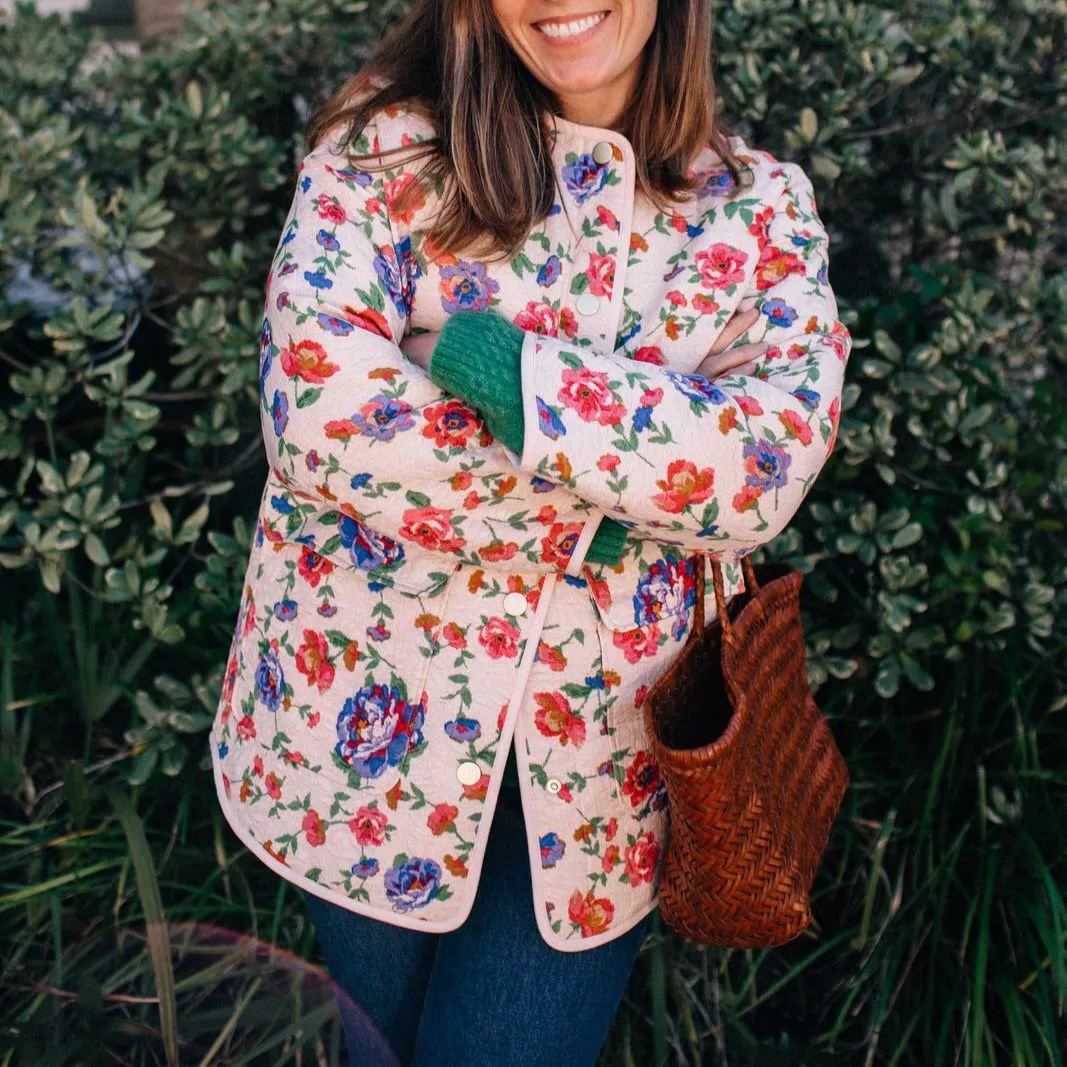 Katy | Cotton Jacket with Floral Pattern