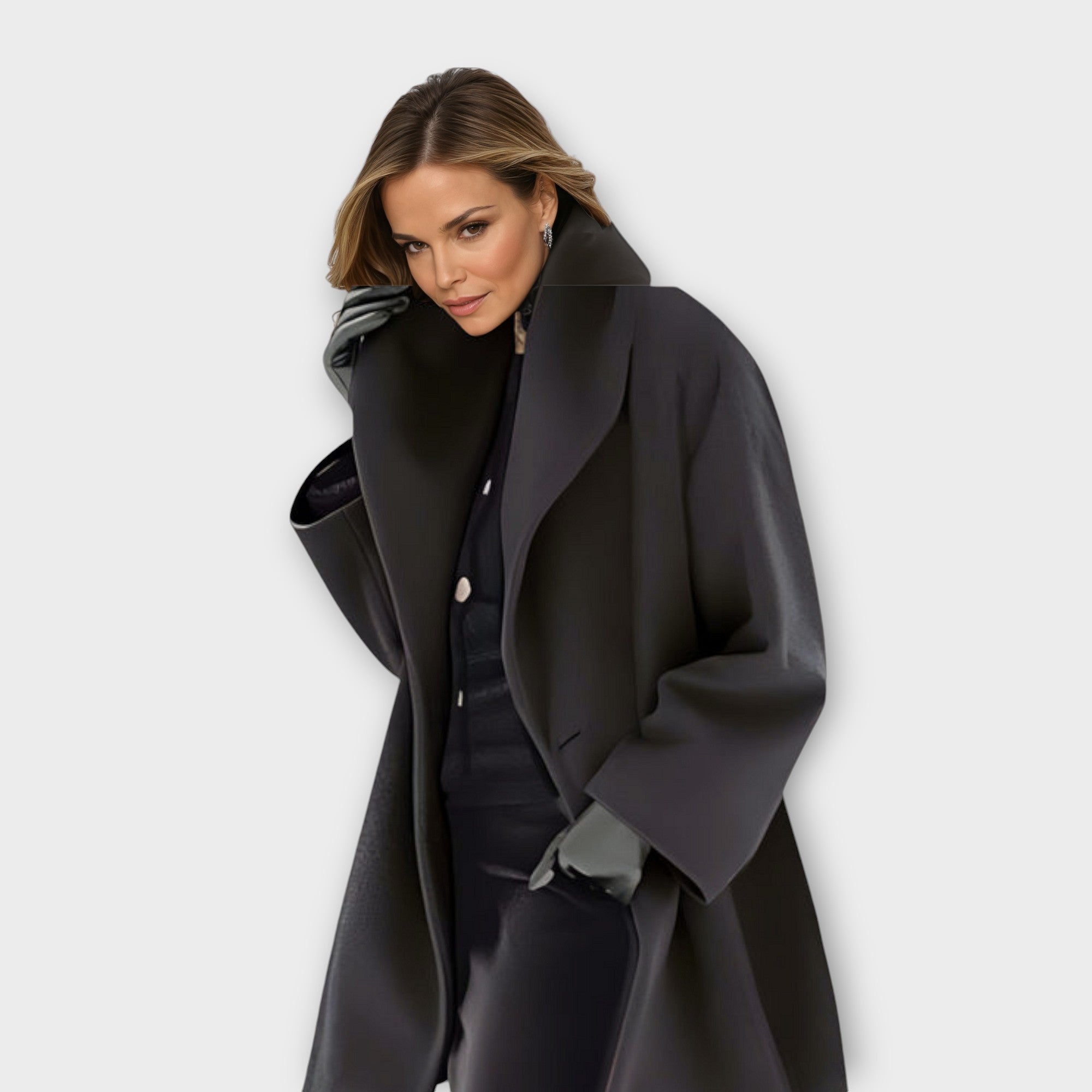 Adriana - Premium Windproof Wool Coat