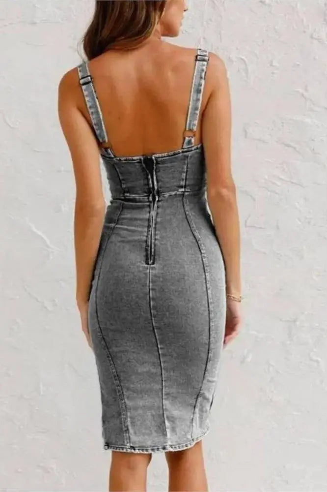 Anna | Denim Dress with Adjustable Straps