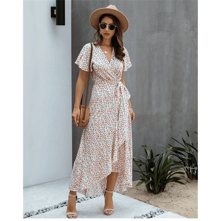 Myrthe™ | Pink Ibiza Dress with Print