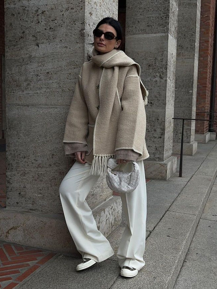 Claire | Coat with Scarf
