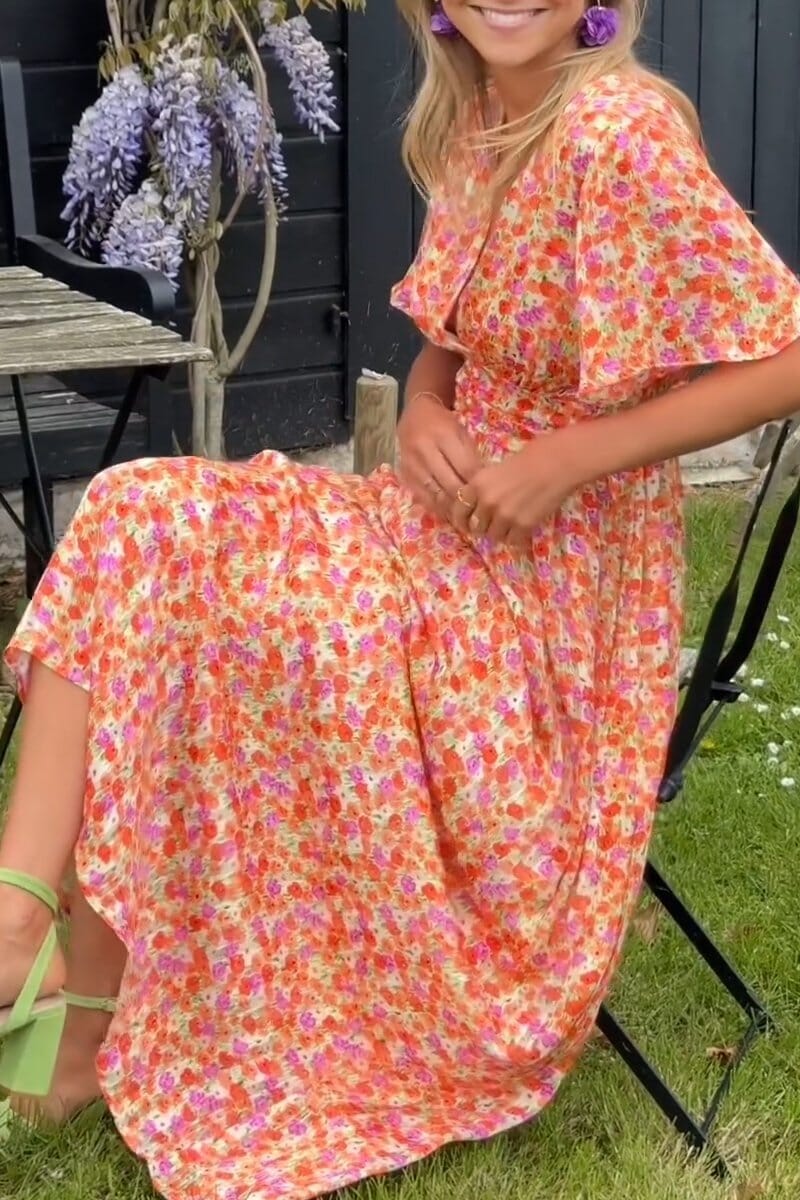 Sandria™ | Elegant Maxi Dress with V-neck