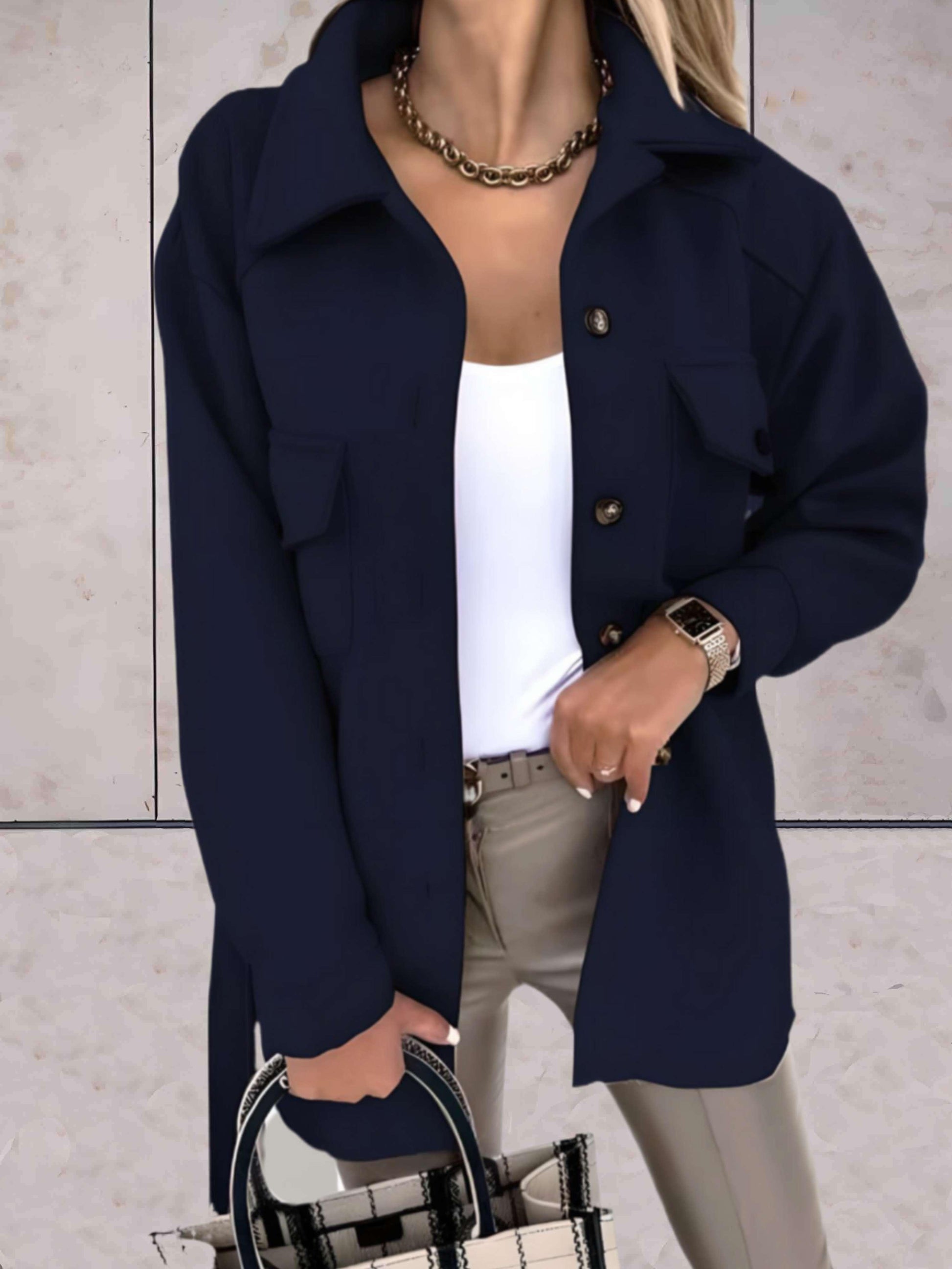Linda | Elegant Button-Up Jacket