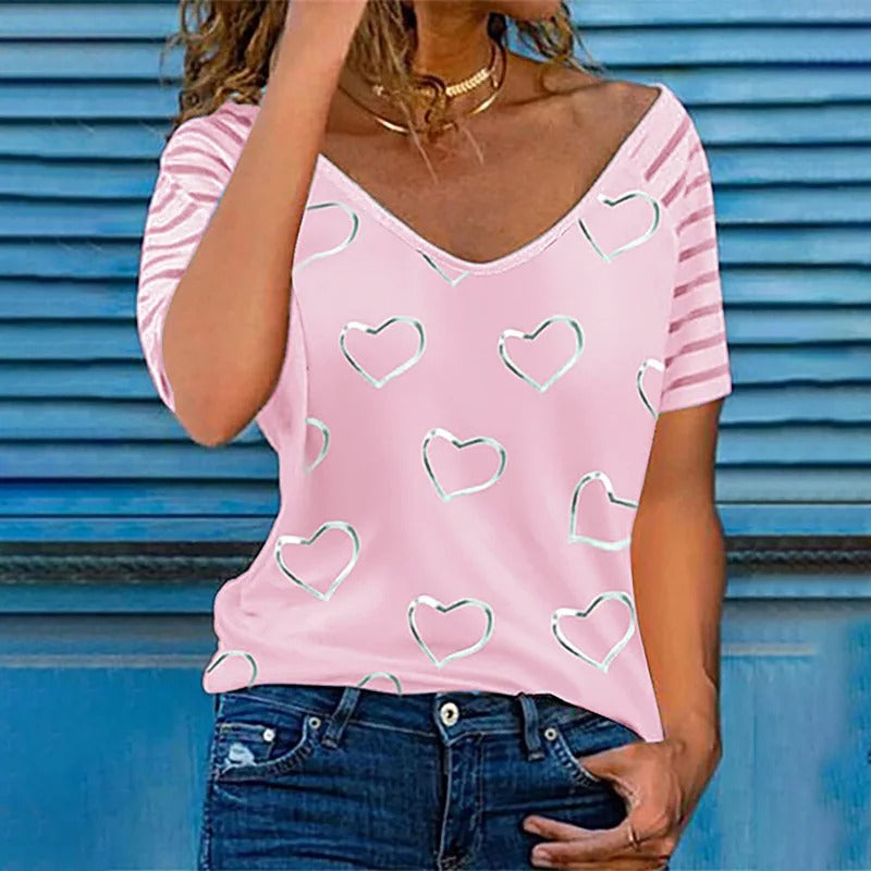 Leyla | Elegant V-Neck T-Shirt