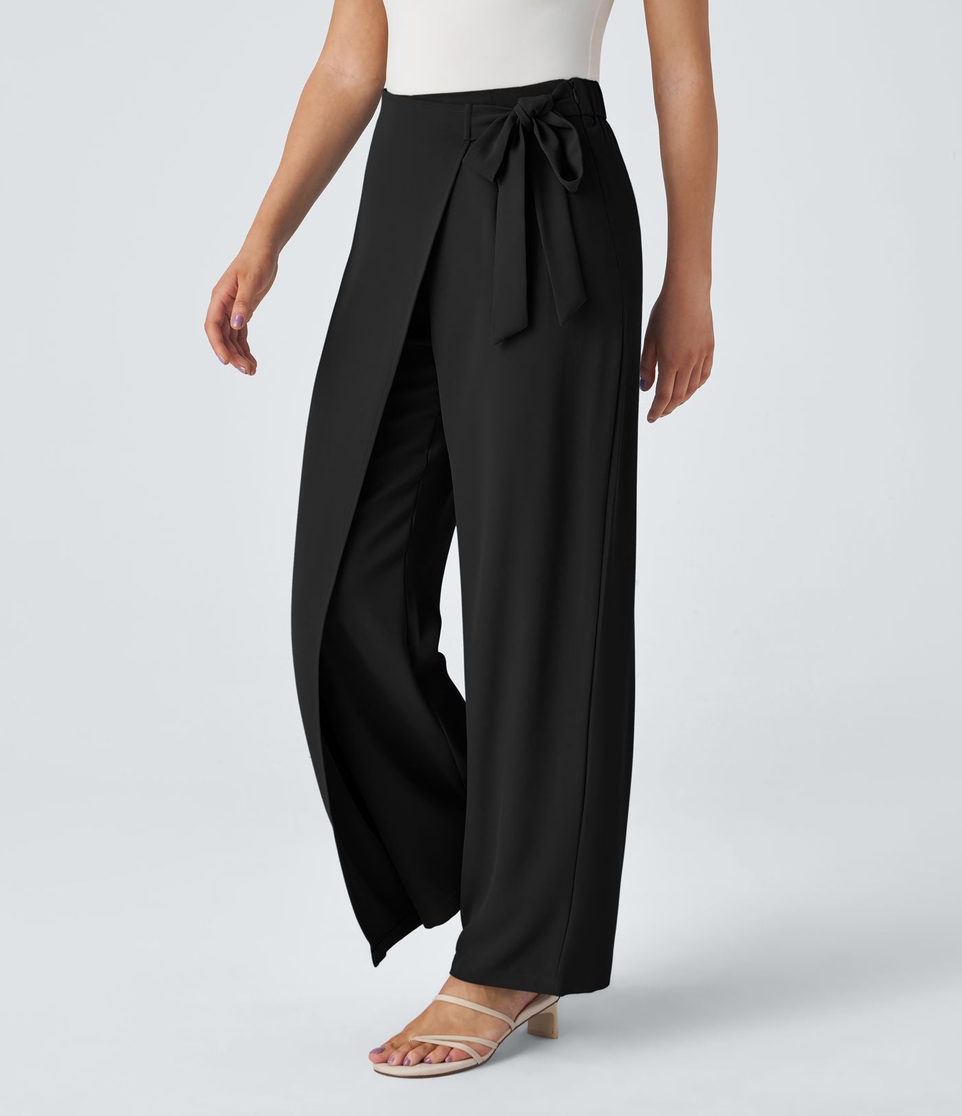 Cara | High-Waisted Pants with Elegant Wrap Design