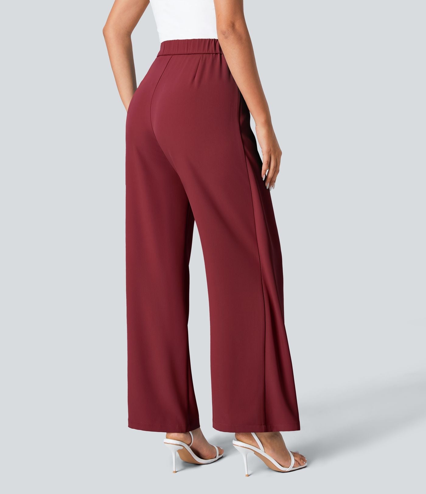 Cara | High-Waisted Pants with Elegant Wrap Design