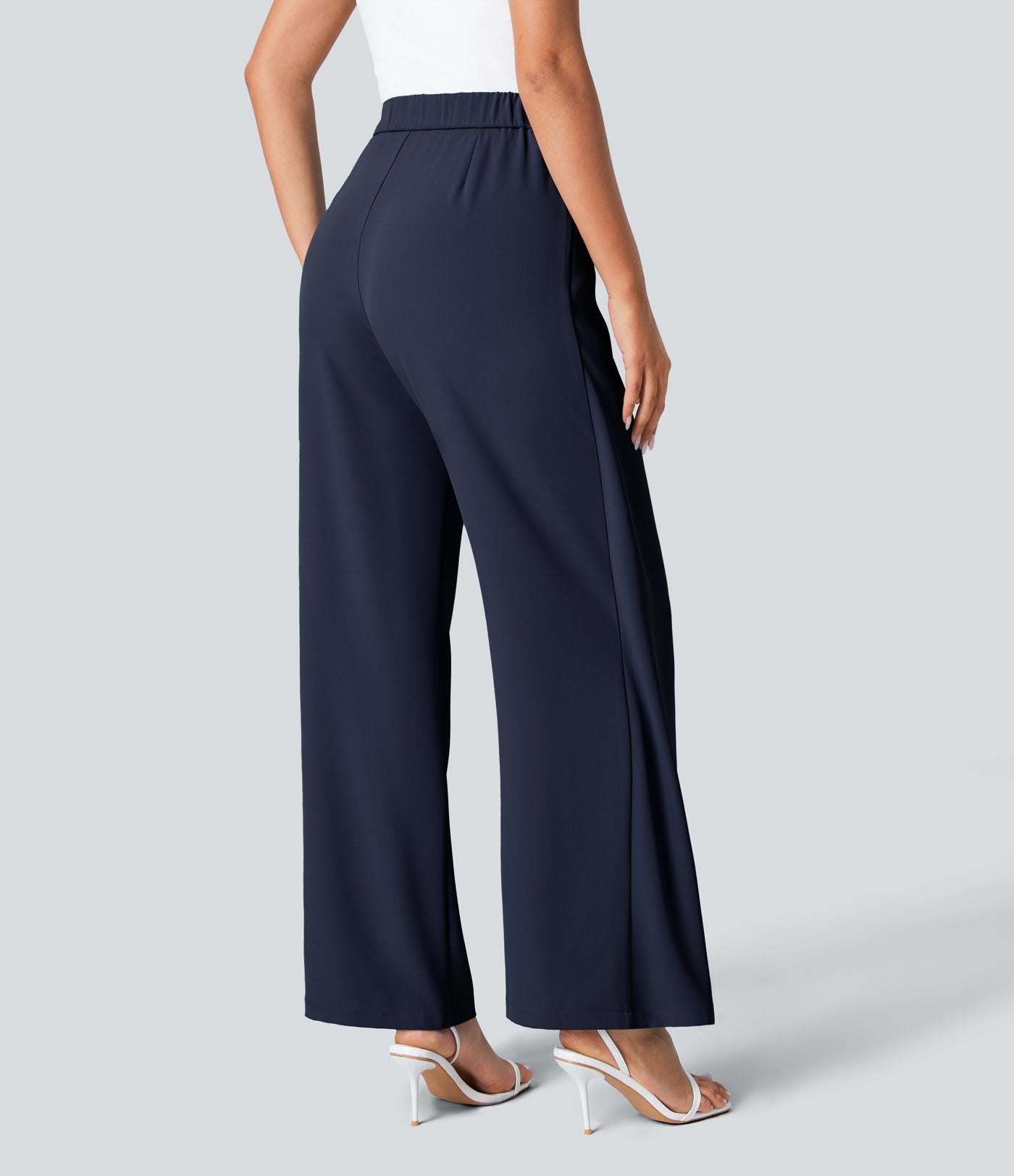 Cara | High-Waisted Pants with Elegant Wrap Design