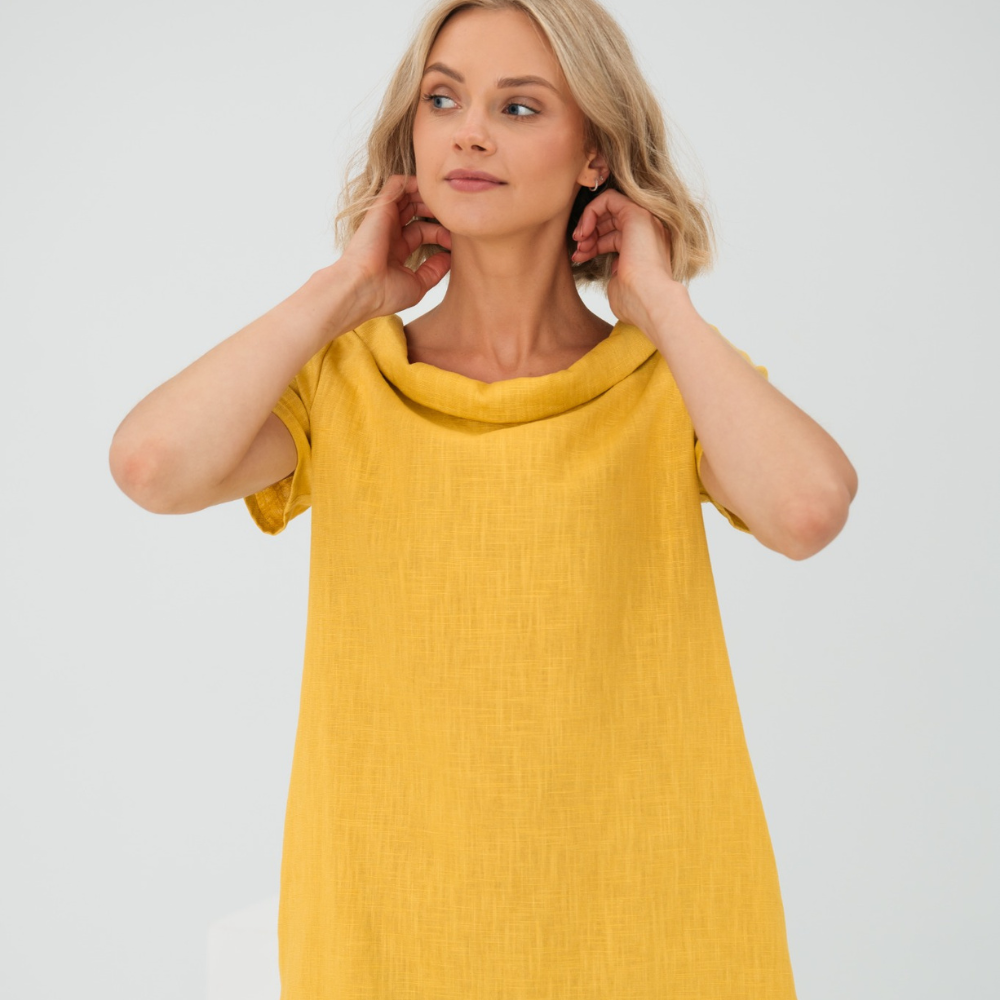 ALINA | Soft Linen Dress with Pockets