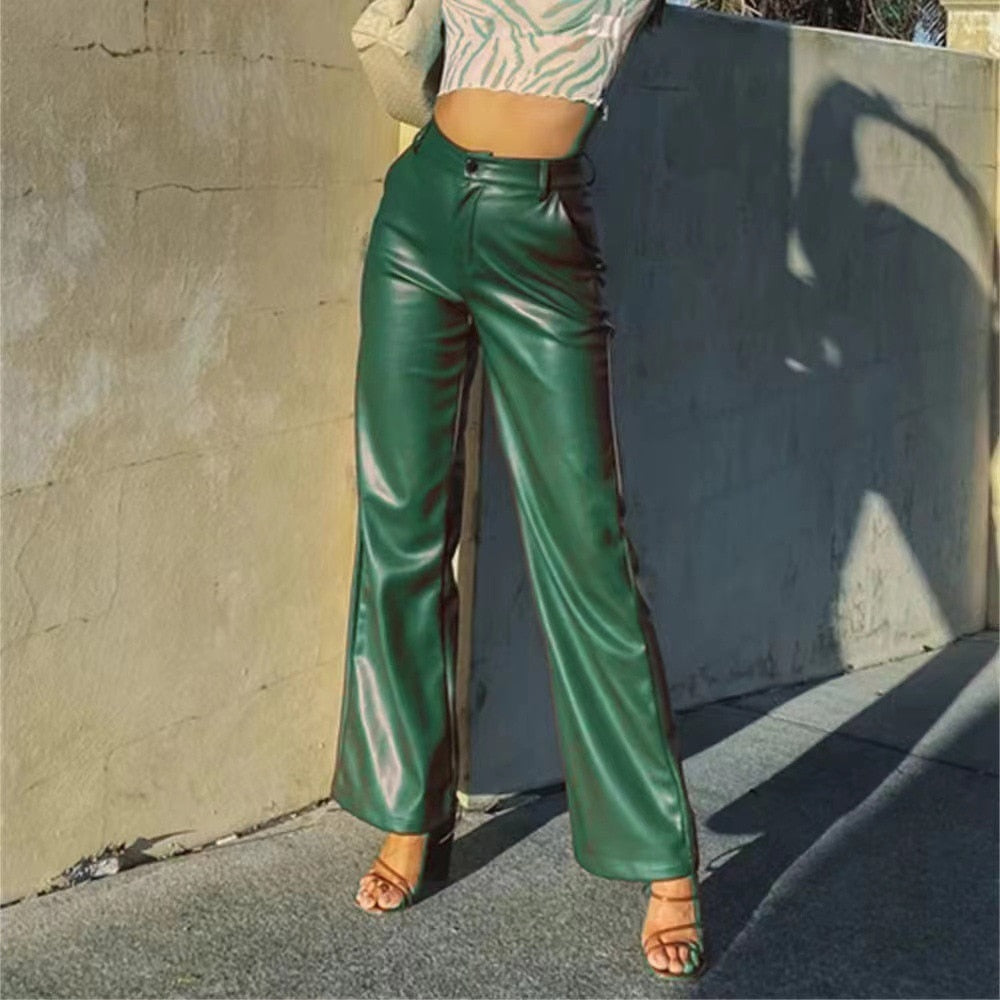 Diamante | High-Waisted Leather Pants