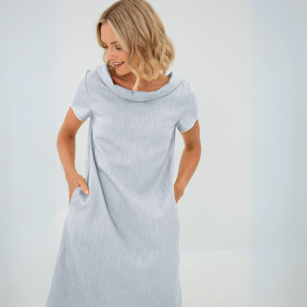 ALINA | Soft Linen Dress with Pockets