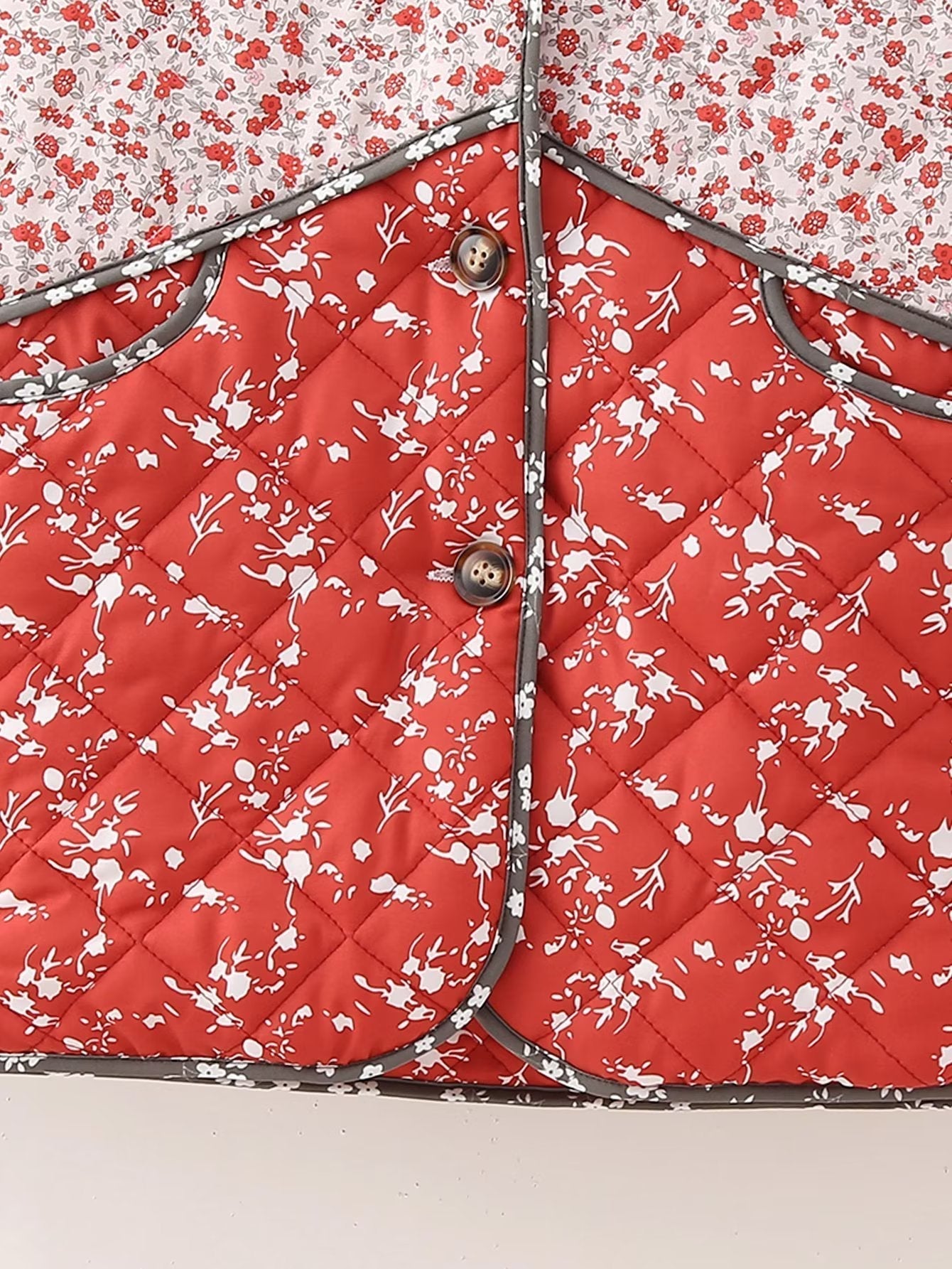 Belle | Padded jacket with floral print