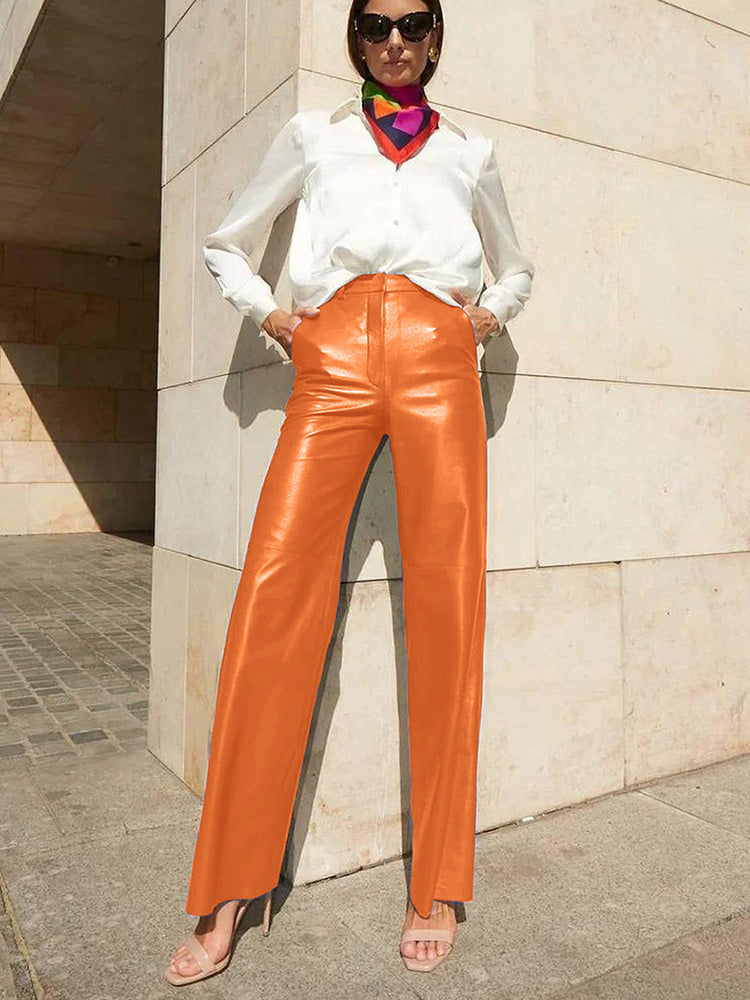 Diamante | High-Waisted Leather Pants