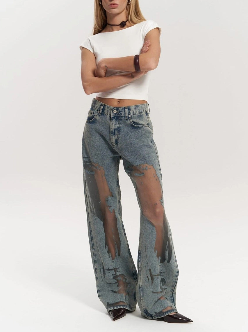 Trixie | Blue Transparent Jeans